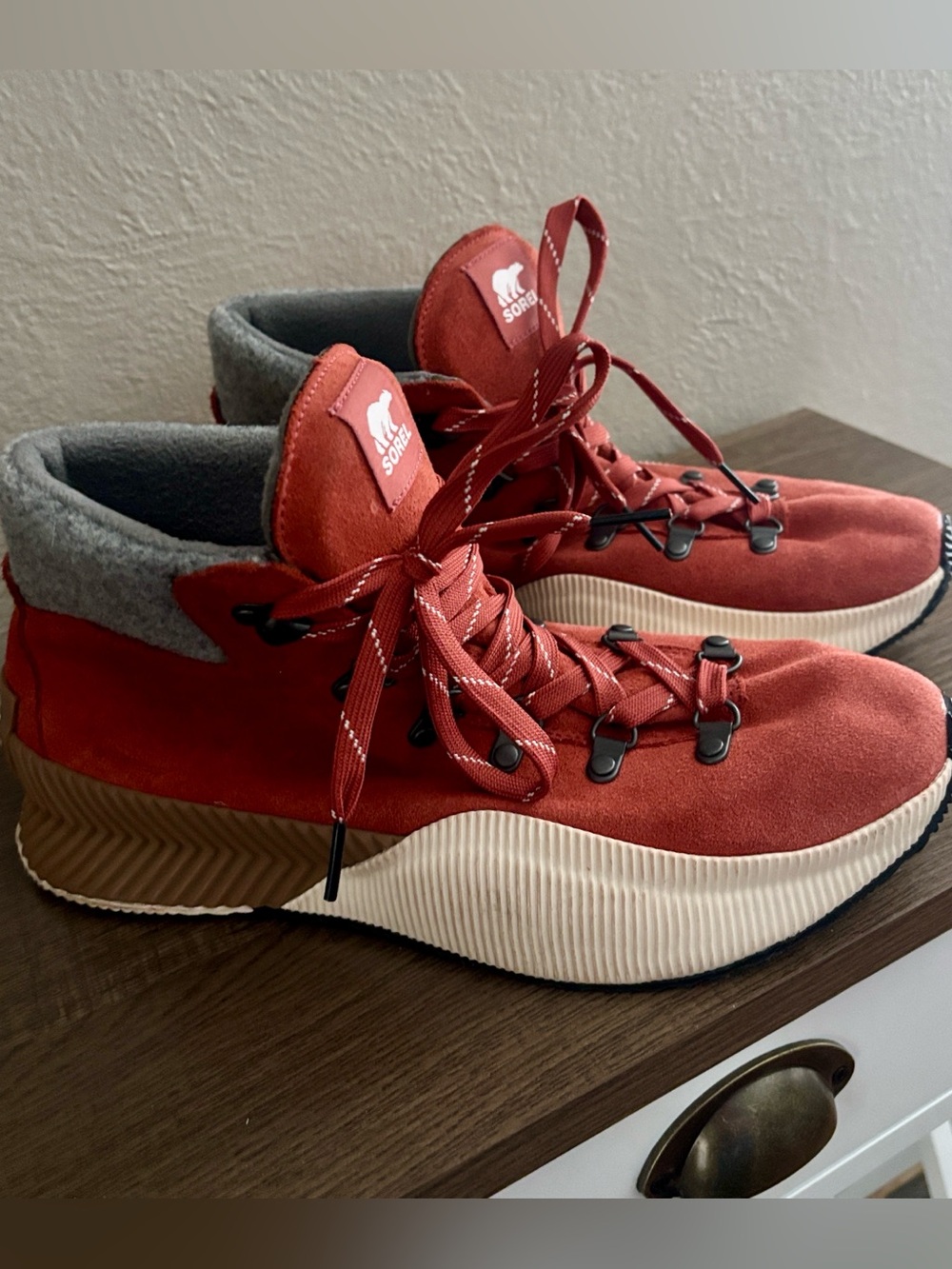 Sorel Women's Out N About III Conquest Waterproof Boot - Warp Red Chalk Size 11